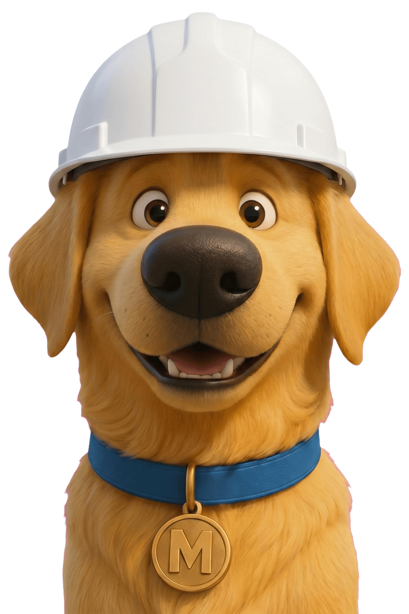 Max in his hard hat